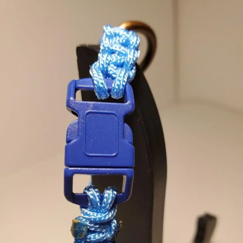 Hand Made Paracord Blue Cat Kitten Toy Dog Collar